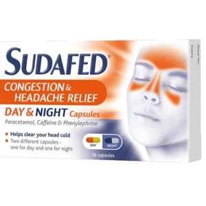 Sudafed Congestion & Head Relief Day & Night Capsules (16)