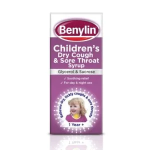 Benylin Childrens Dry Cough & Sore Throat Syrup 125ml