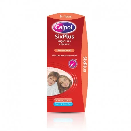 Calpol Six Plus SF Strawb 200ml