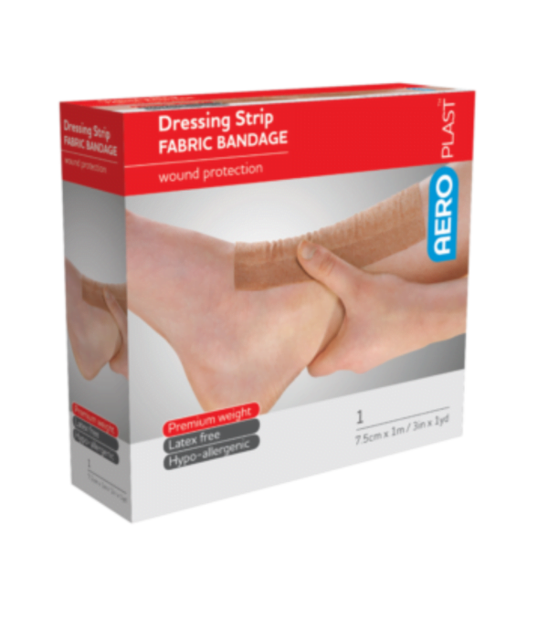 Aero Plast Dressing Strip Fabric Bandage 7.5 x 1m