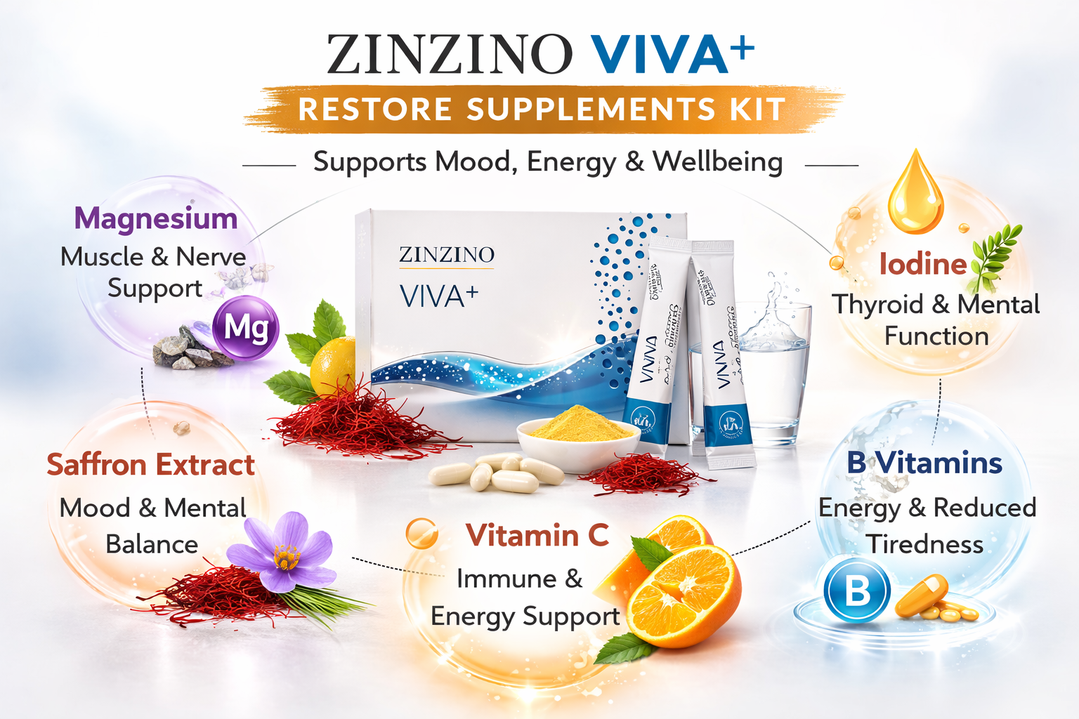 Zinzino Viva+ Food Supplement 60 Tablets